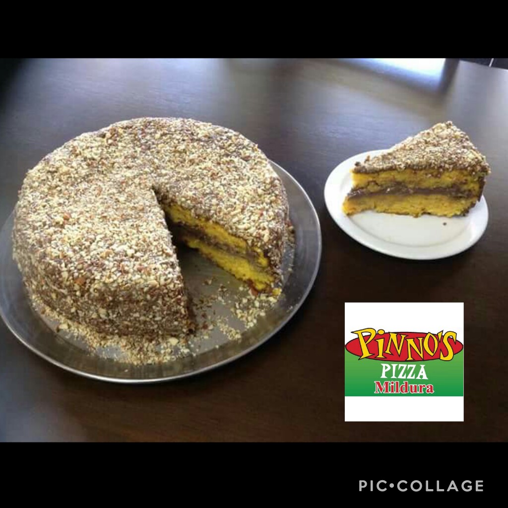 Orange almond flourless cake slice
